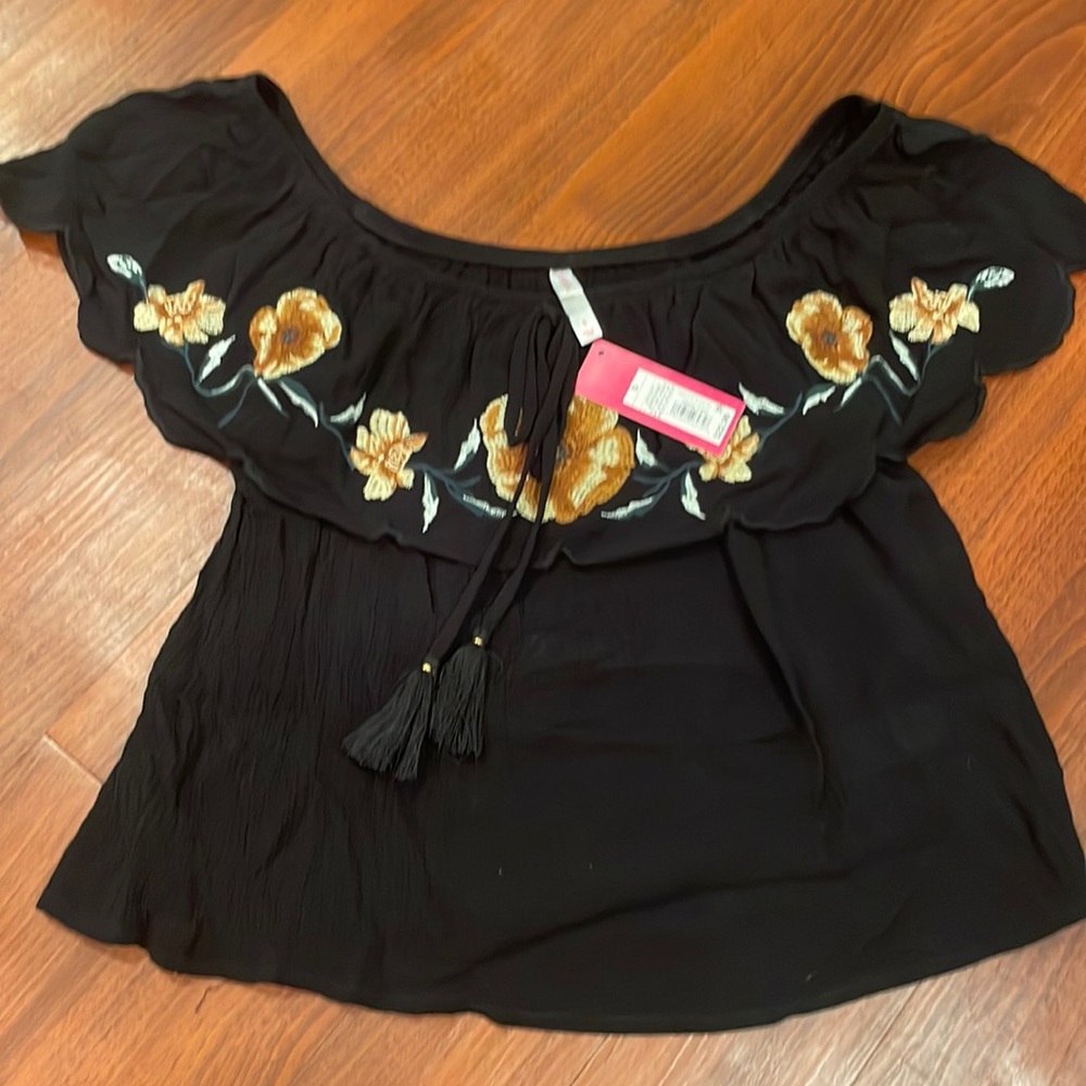 Black off the shoulder top from target with tags on size small
